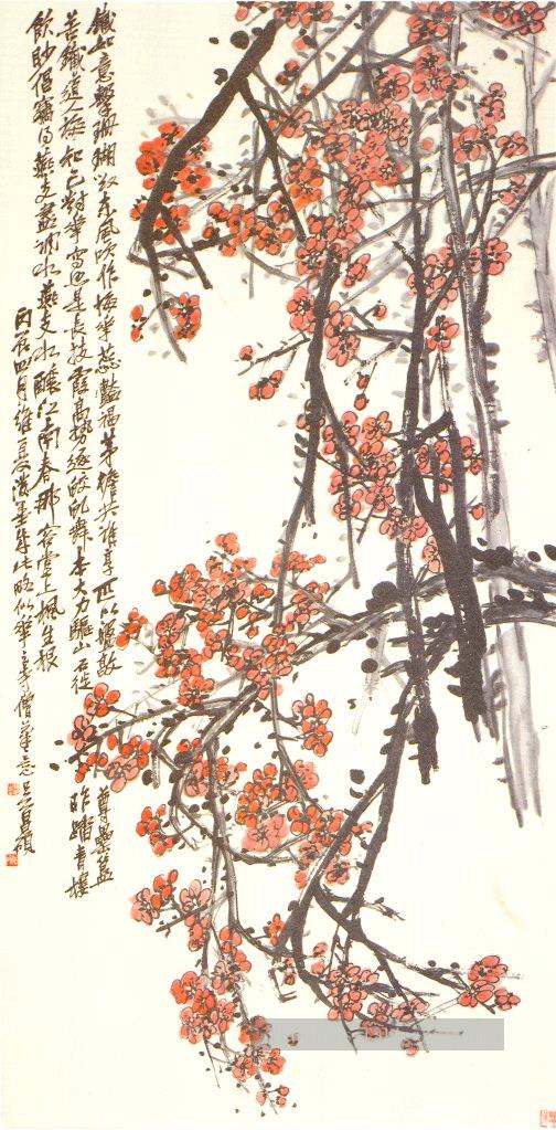 Wu cangshuo plum chinois traditionnel Peintures à l'huile
